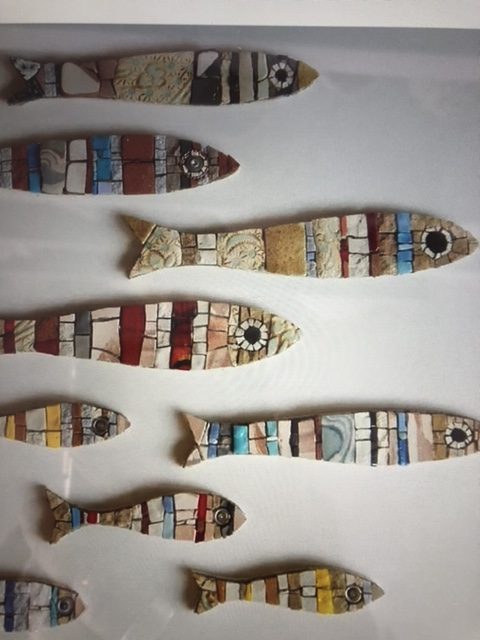 Ceramics workshop, mosaic fish