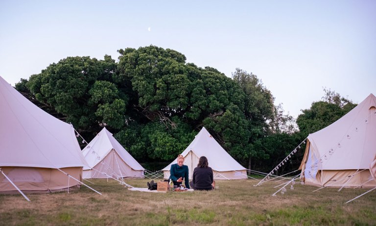 Rent a Bell tent, Image of Glamping at ECHO Festival